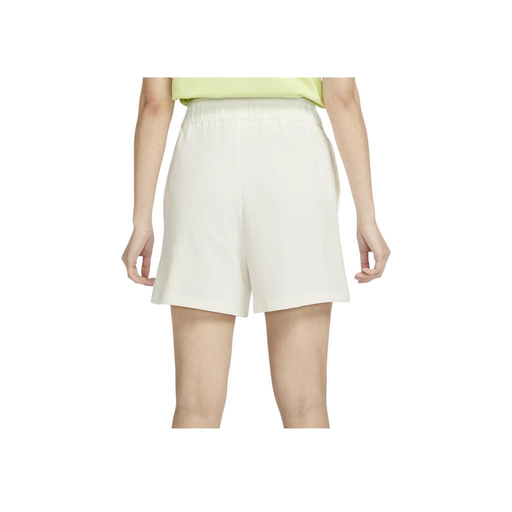 Nike High-Waisted Solid Color Casual Shorts Women Bottoms Milk-White DM6729-133