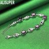 925 Sterling Silver Purple AAA Hao Shi Bracelet Fashion Wedding Jewelry