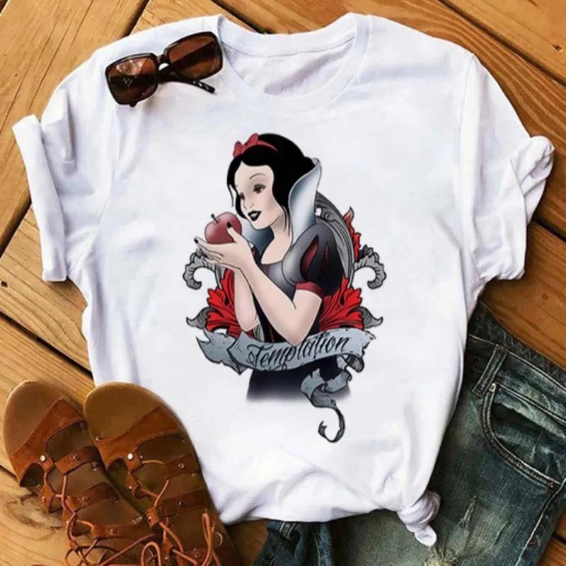 Summer Kawaii Princess Cotton T-Shirt Tops Harajuku Cartoon Graphic Tees Cute T-shirt Blouses Unisex