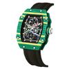 In Stock RM 6702 Slim Barrel Montre Homme Colorful Band Hollow 37.5mm Skeleton Dial Waterproof Sport Casual Quartz Wristwatch