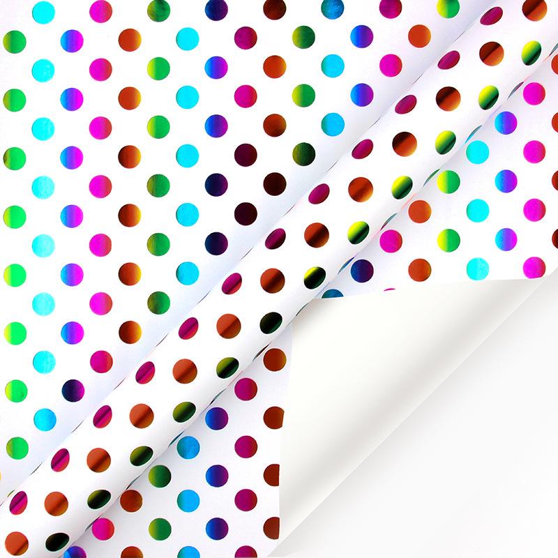 Rainbow Dots & Hearts Birthday Gift Wrapping Paper Set