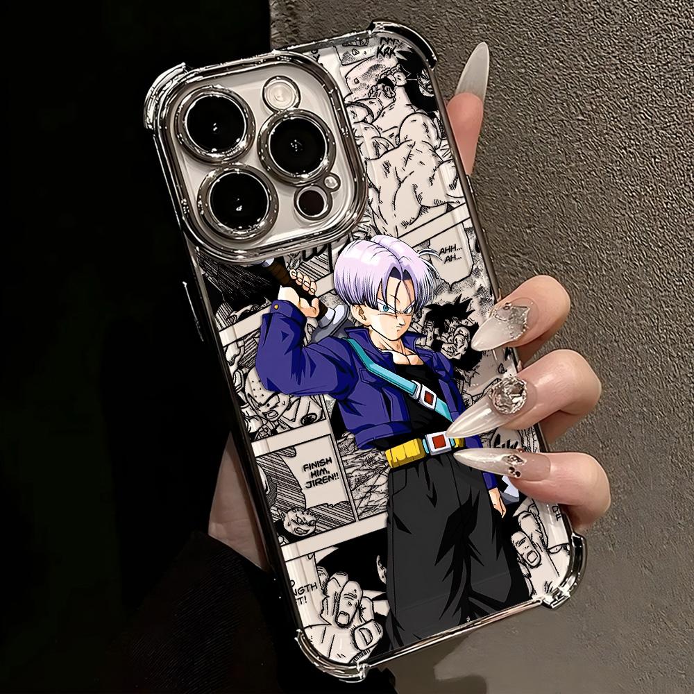 Anime Super Saiyans Plating Phone Case for IPhone 17 17e 16e 16 15 14 13 12 11 Pro Max X XR 7 8 Mini Air Plus Anti-Fall Airabag