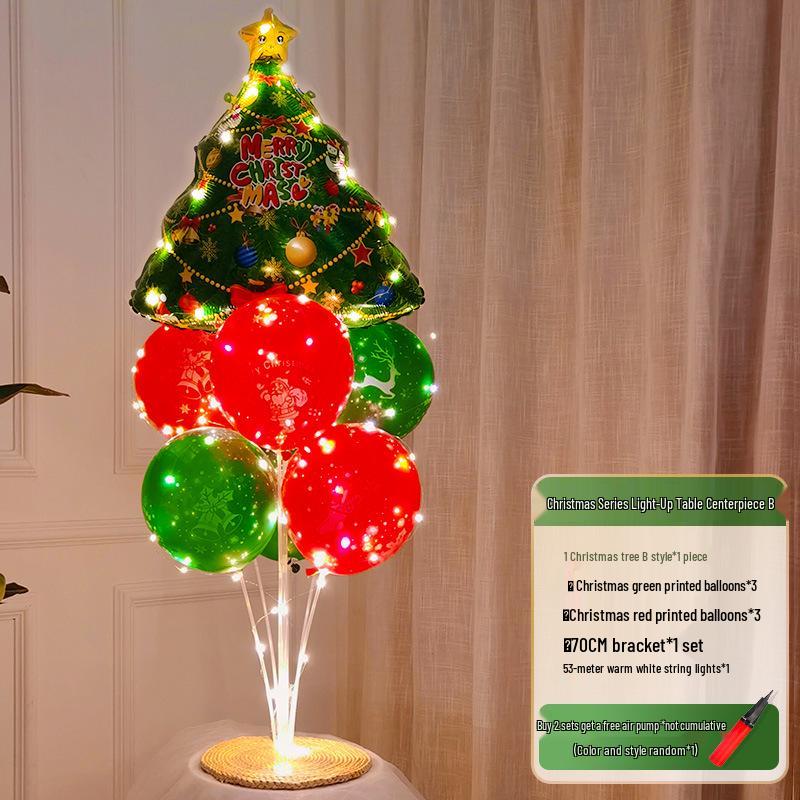 Christmas Luminous Balloon Decorations for Trees, Tables, and Window Displays