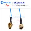 SMA Male-Female Blue RG316 Connector Cable, SMA-J to SMA-K, Low VSWR, 6GHz.