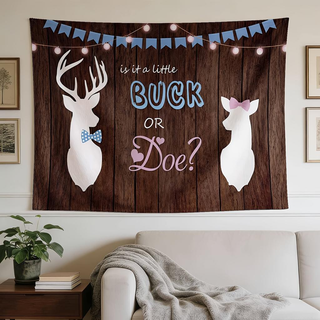 A Stylish Tapestry, Gender Reveal Sign,perfect for Sprucing up Wall Decor in Homes, Dorms and Bedrooms.