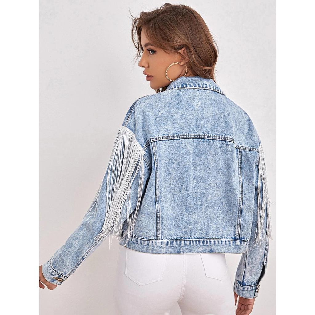 Denim Jacket Fashion Lapel Denim Jacket Woman