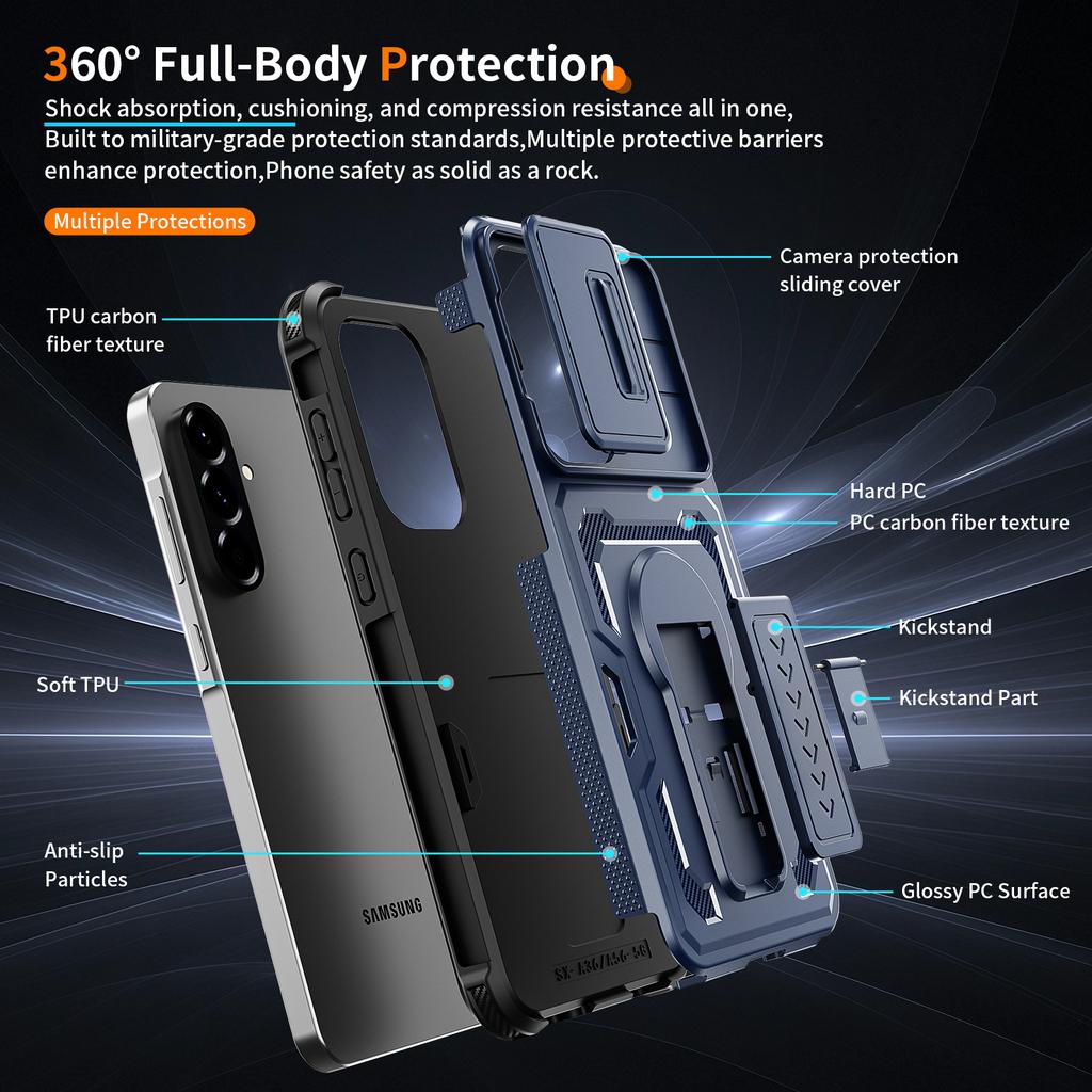 Impact Resistant Hard Case for Samsung Galaxy A17 5G S26 Ultra A57 A37 A16 A56 A36 A26 S25 S24 Durable Armor Phone Cover