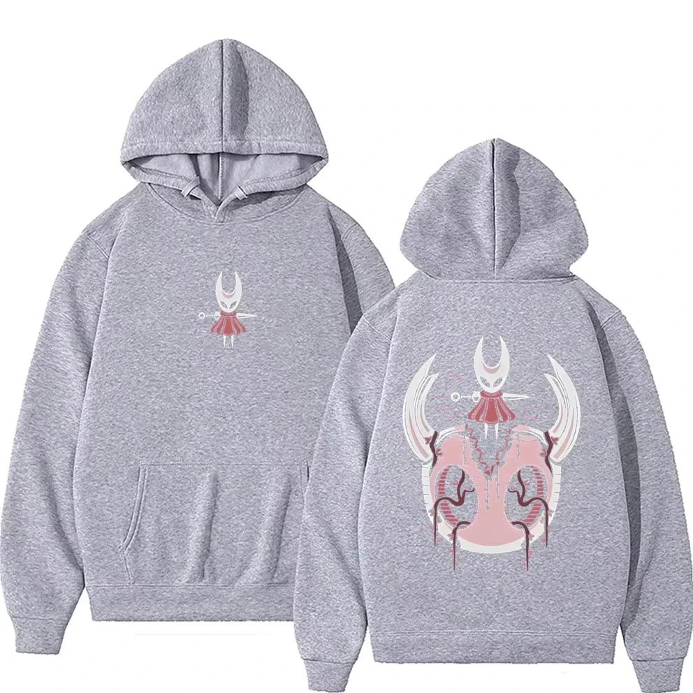 Game Hollow Knight Double Sided Graphic 2D Hoodie Men Women Clothing Fashion Casual Oversized Pullover Male Vintage Fleece Hoodi