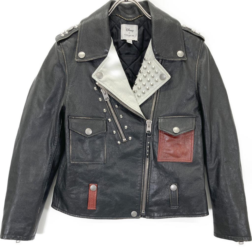 Coach × Disney Black 000 2015 Studded Double Rider Jacket Jacket 2 blackUsed