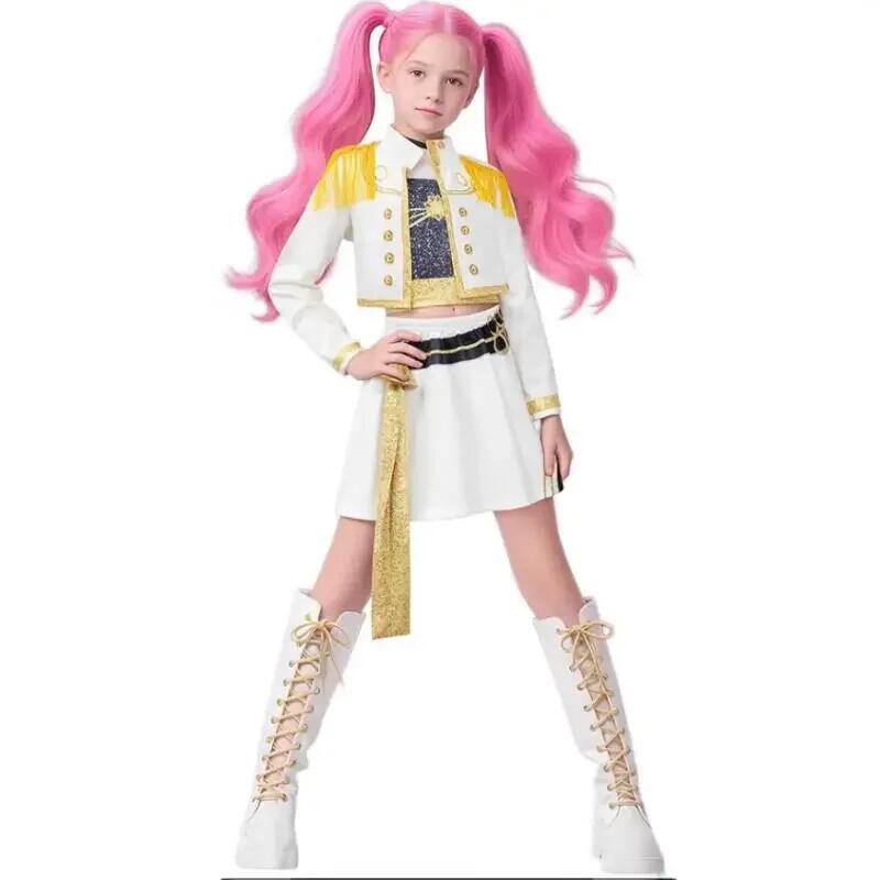 2025 Huntrix Disfraces de Cazademonios Kpop para Niñas Rumi Trajes de Cantantes Anime Zoey Mira Cosplay Halloween Uniforme de Baile