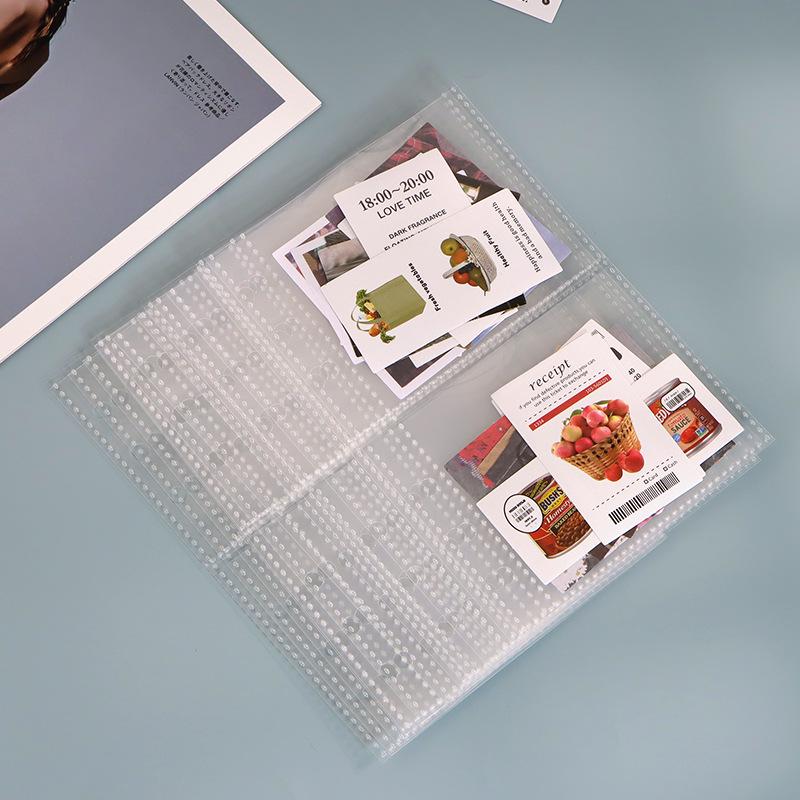 Transparent A6 Loose-Leaf Sticker and Card Organizer with Refill Pages