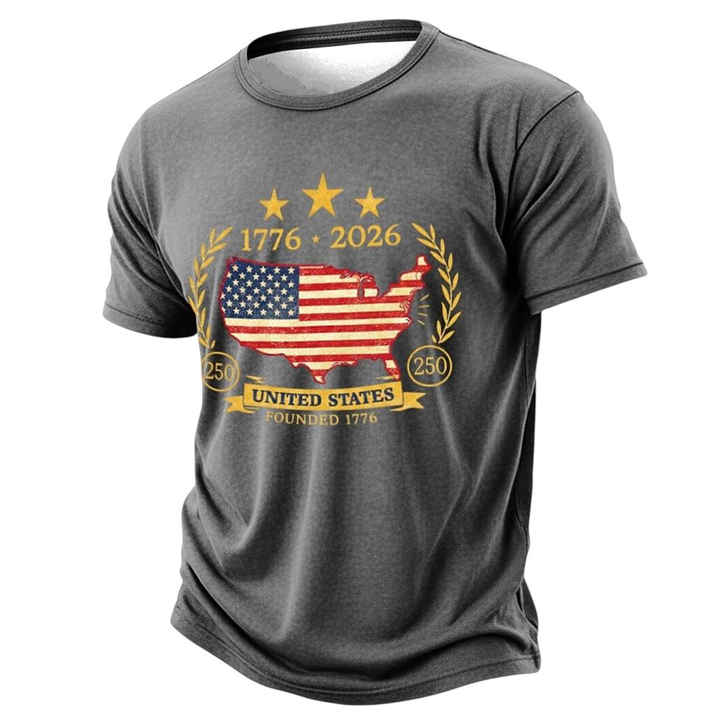 Herren Freizeit Rundhals Kurzarm T-Shirt