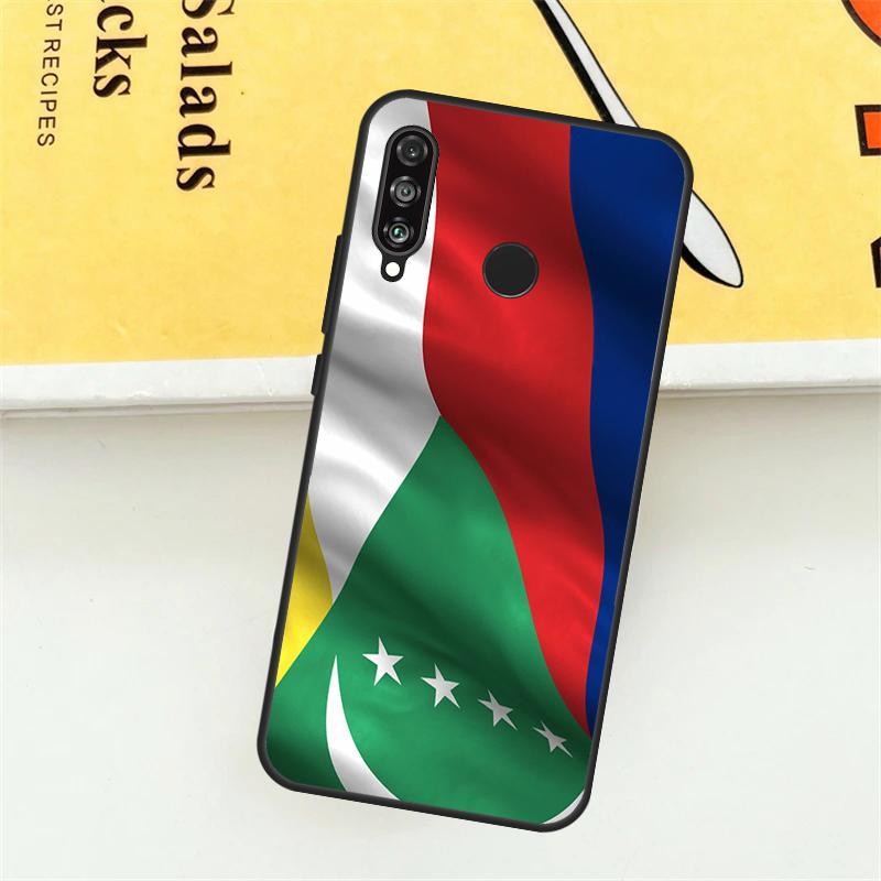 Comoros Flag For Huawei Nova 3i 7i 8i 11i Y60 Y70 Y90 Y61 Y91 Nova 11 9 10 SE P30 Pro P20 P40 Lite Case