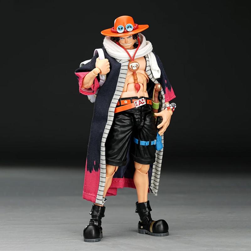 18cm Portgas D Ace Anime One Piece Figurine d'Action Articulée en PVC Décoration de Bureau Ornement Maquette Garçon Jouets Exquis Cadeaux