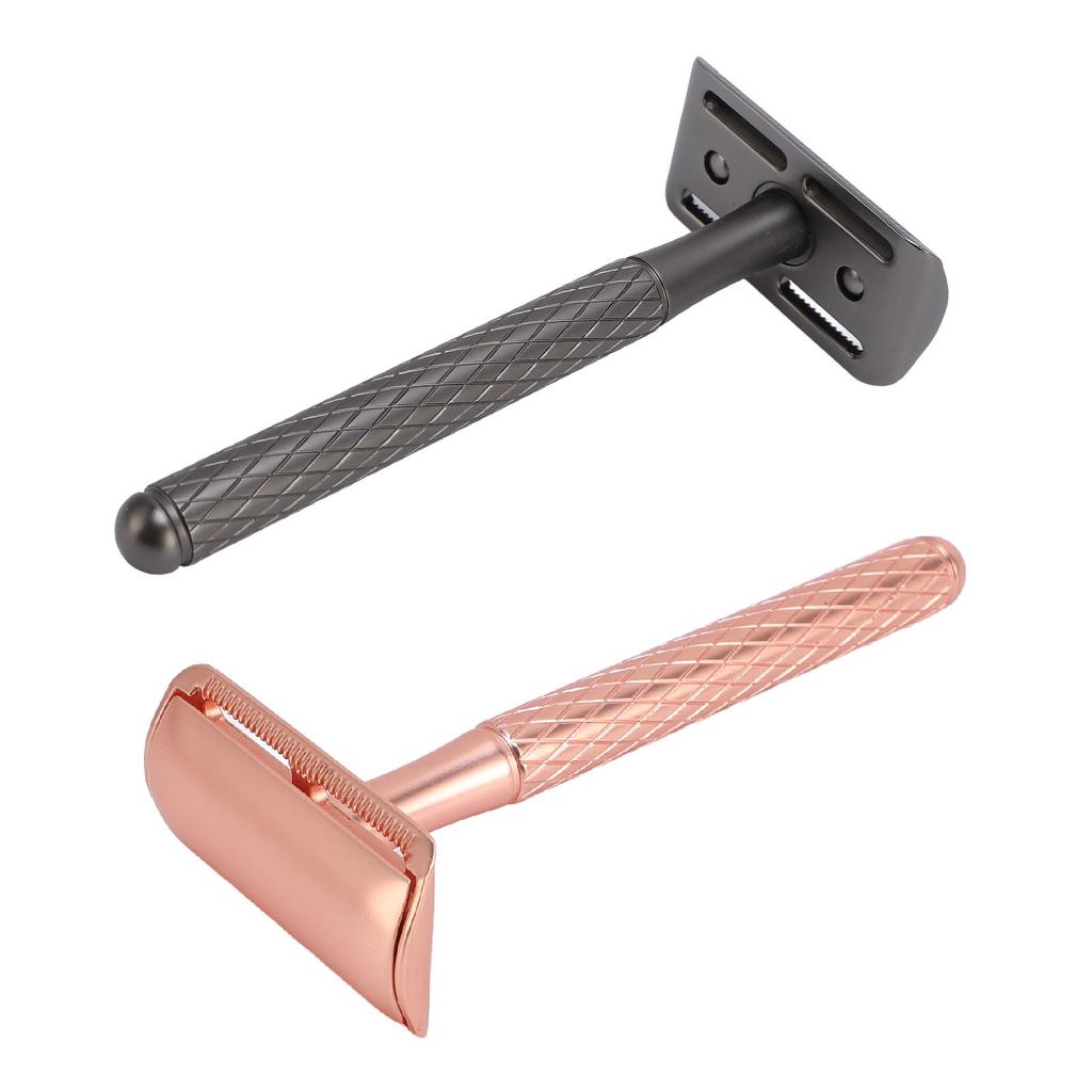 Double Sided Shave Tool Manual Alloy Non Slip Long Handle Safety Shaving Tool with Cutter Refills fo