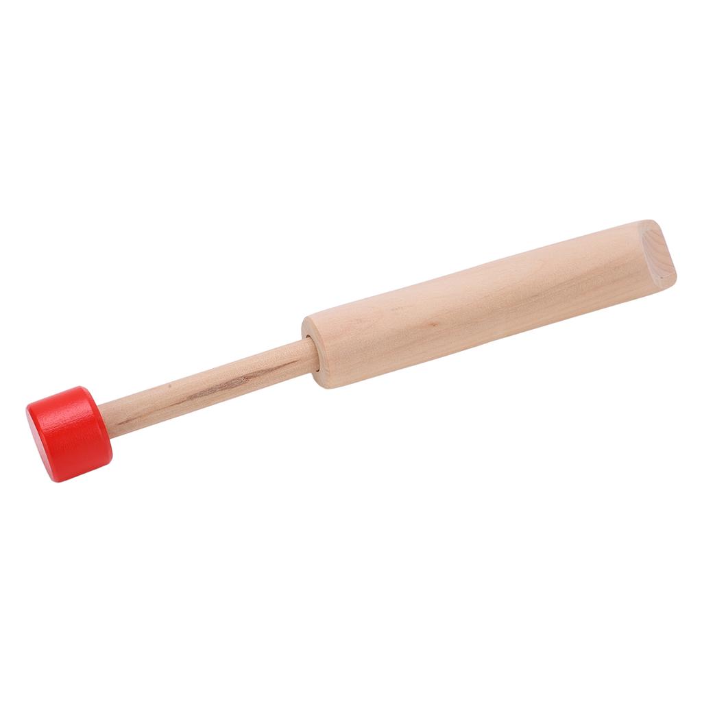 Wooden Slide Whistle Push Pull Voice Change Flute Educational Instrument Toy for ChildrenRed Handle