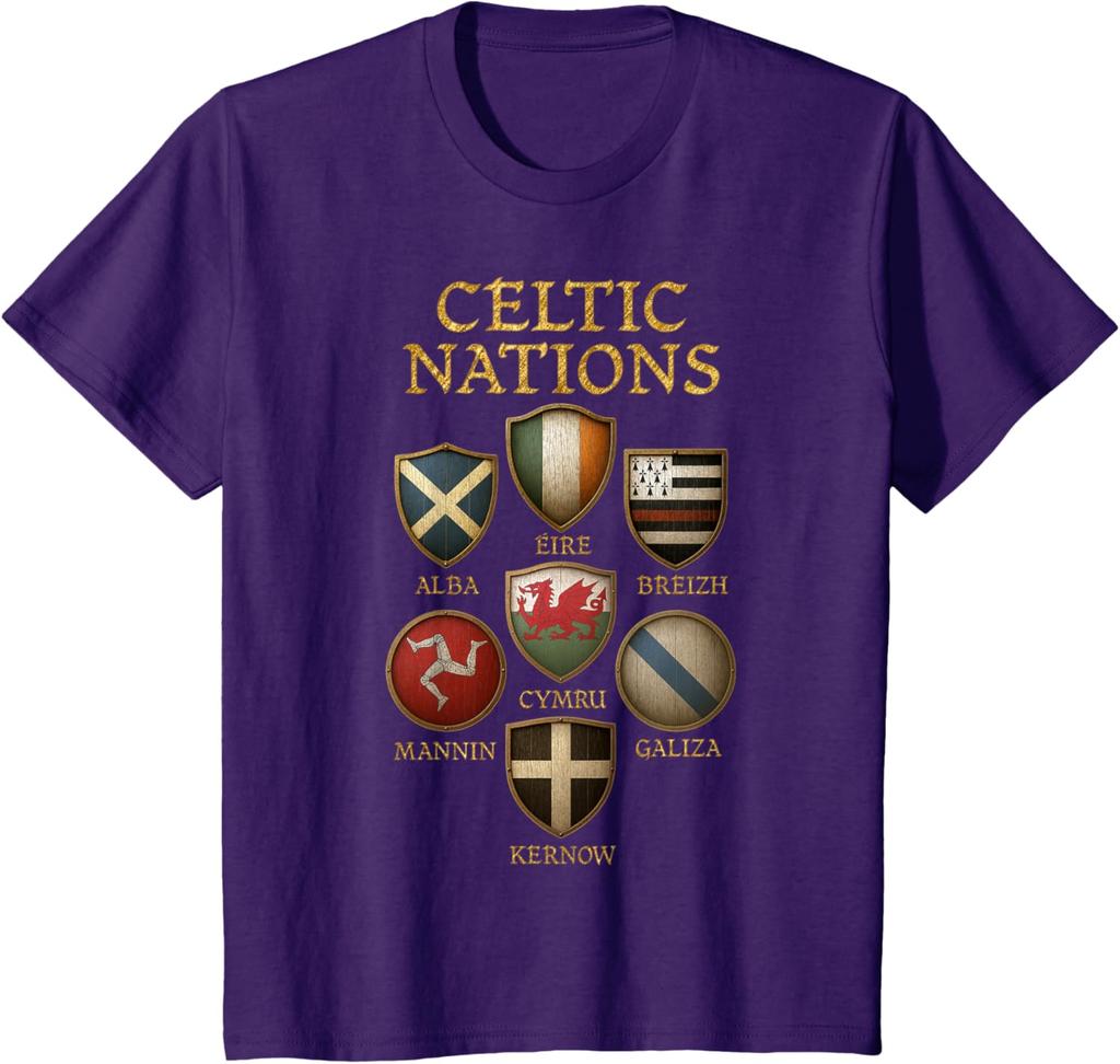 Celtic Nations Shields Flags Mythology Heritage Design TShirt unisex mens fashion apparel 2026 new style