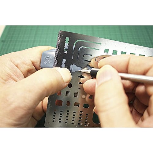 Hasegawa Tri-Tool Cutting Template D Square Ruler for Plastic Models TP8