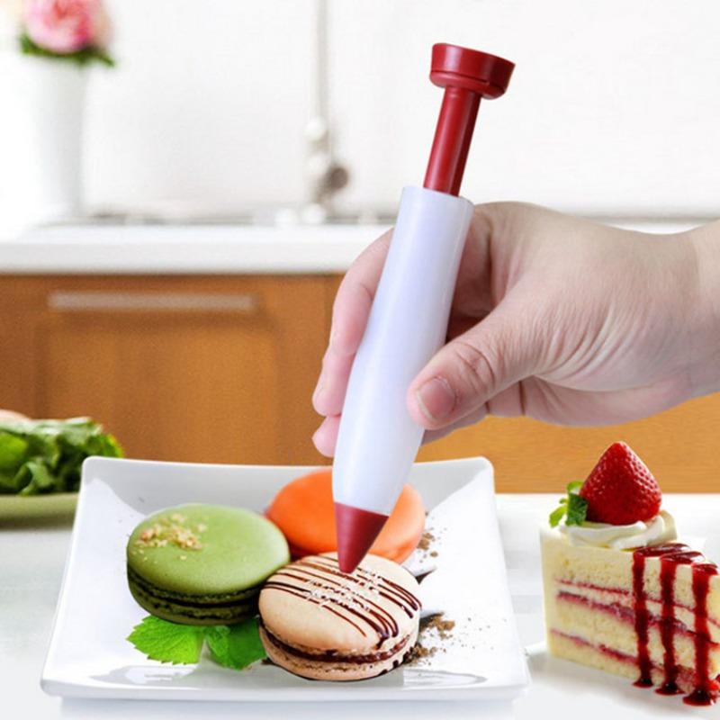Silicone Pastry Pen Decorating Gun: Reusable Tool for Chocolate Jam  Essential Baking Accessory for Home Bakers Pastry Shops