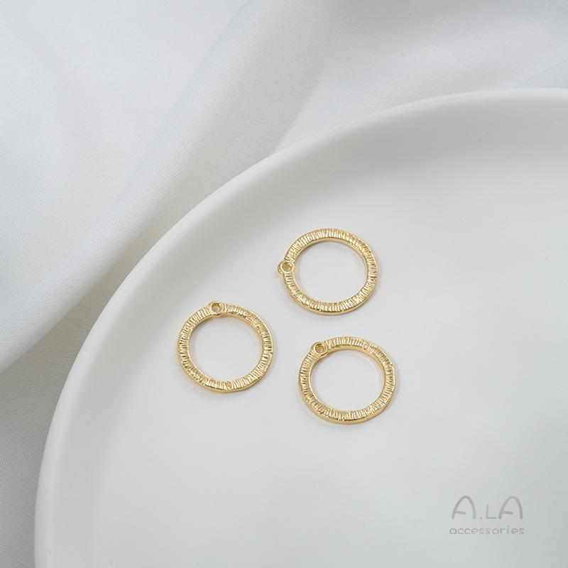 14K Gold-Filled Geometric Pendant: Square, Round, Teardrop, Heart Shapes for DIY Earrings