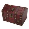 Wooden Vintage Storage Box Antique Decoration Retro Elegant Treasure Chest Storage Box with