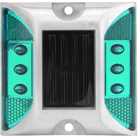 LED Road Reflector,Solar Power Ground Marker Lights,Waterproof Outdoor Driveway Road Highway Spike Lamp,Road Ground Light for for