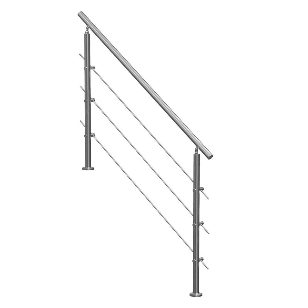 59 Zoll Handläufe für Außentreppen 3 Querstreben Treppe für Veranda Deck