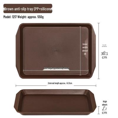 Zhao Ran Rectangular Anti-slip Plastic Fast Food Tray