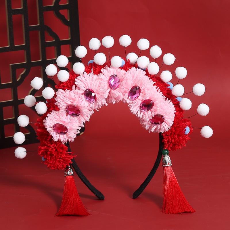 Little Flower Jingju Opera Headband DIY Kit for Kids - Perfect Handmade Birthday Gift Cloth