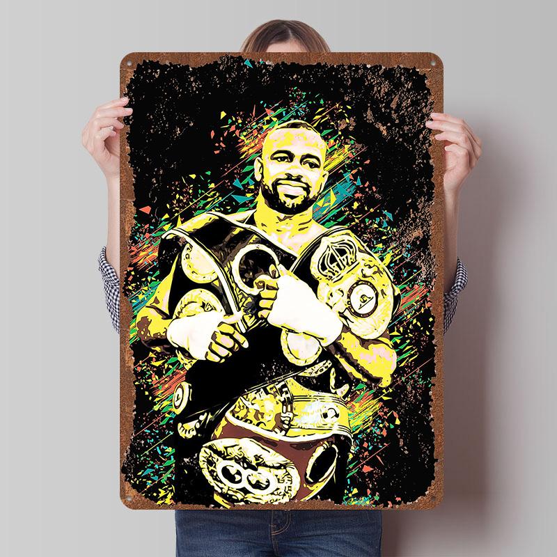 Roy Jones Jr Boxer Metal Posters Custom Vintage Metal Signs Wall Art Retro Tin Plaque for Man Cave Decoration Bedroom Desk Decor