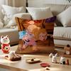 The Chipmunk Anime Adventure Cushion Cover Anti-dustmite Pillowcase Invisible Zipper Silky Short Plush Sofa Cushion Cover