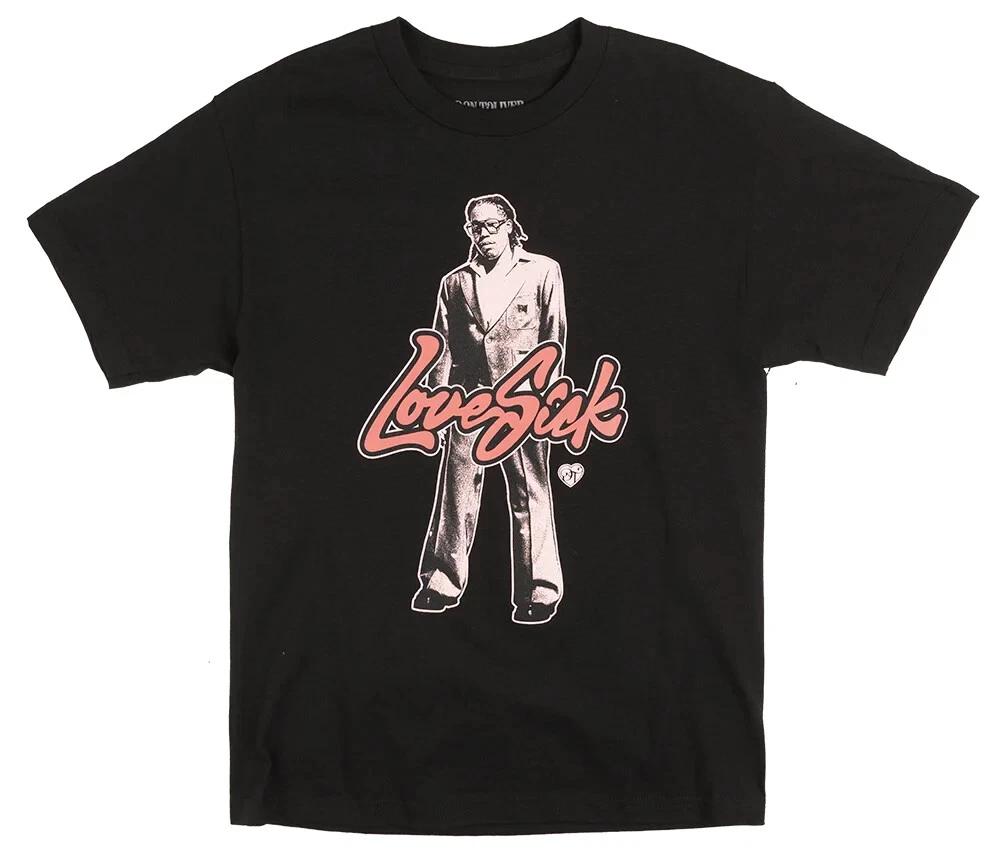 

Don Toliver Love Sick 2023 Concert Tour Official Merch Black 100% Cotton T-shirt Mens Tees Top S
