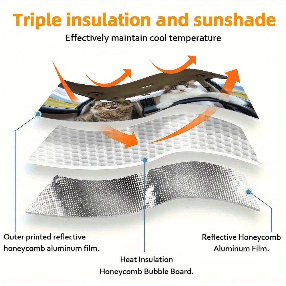1Pcs German Shepherd Pattern Windshield Sunshade UV Rays Heat Blocker Keeps Vehicle Cool Unique Design Fit Sedans SUVs Trucks