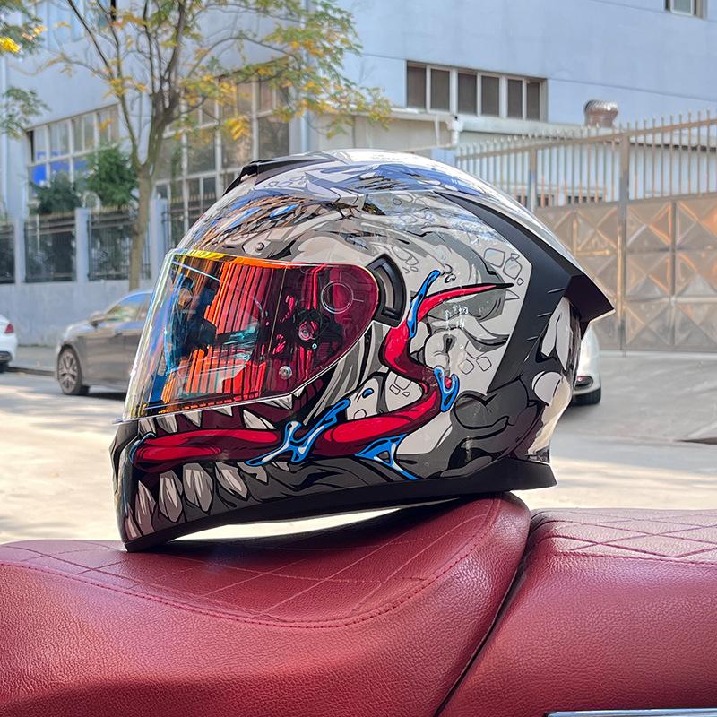 

Motorcycle helmet retro locomotive full helmet men and women all-inclusive autumn and winter cold thermal helmet XXL