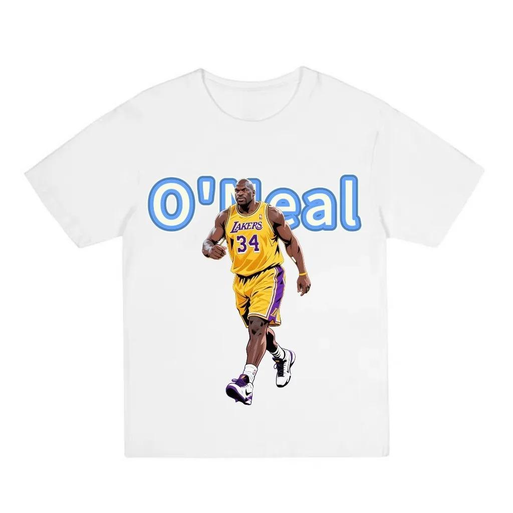 2026 American-style Cartoon Basketball Short-sleeved Comic-style Sports Star T-shirt Featuring Kobe Bryant, James Harden