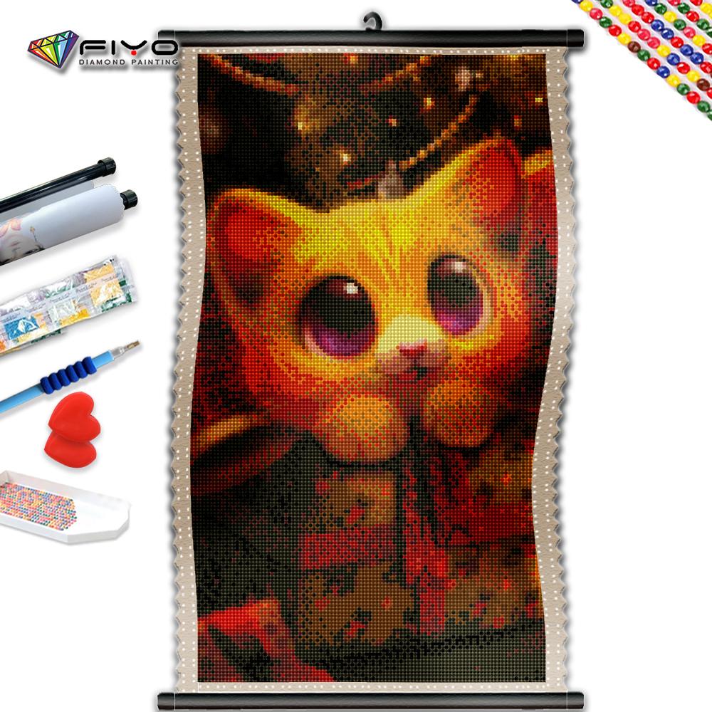 

5D DIY Рамка Алмазная Картина Милый Оранжевый Кот Полный Квадратный Круглый Алмазная Мозаика Рождественский Подарок Животных Вышивка Горный Хрусталь Украшение Комнаты