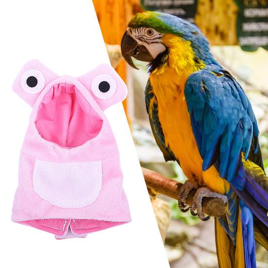 Papagei Kleidung Kreative Frosch geformt Vogel Kostüm Winter warme Kapuze Haustier Zubehör für Geflügel