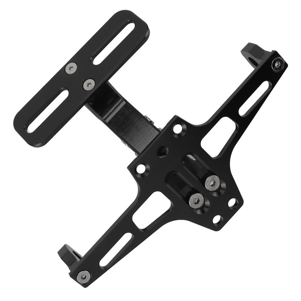 Motorcycle License Plate Bracket CNC Aluminium Alloy Universal Adjustable Motorcycle License Plate Holder Black