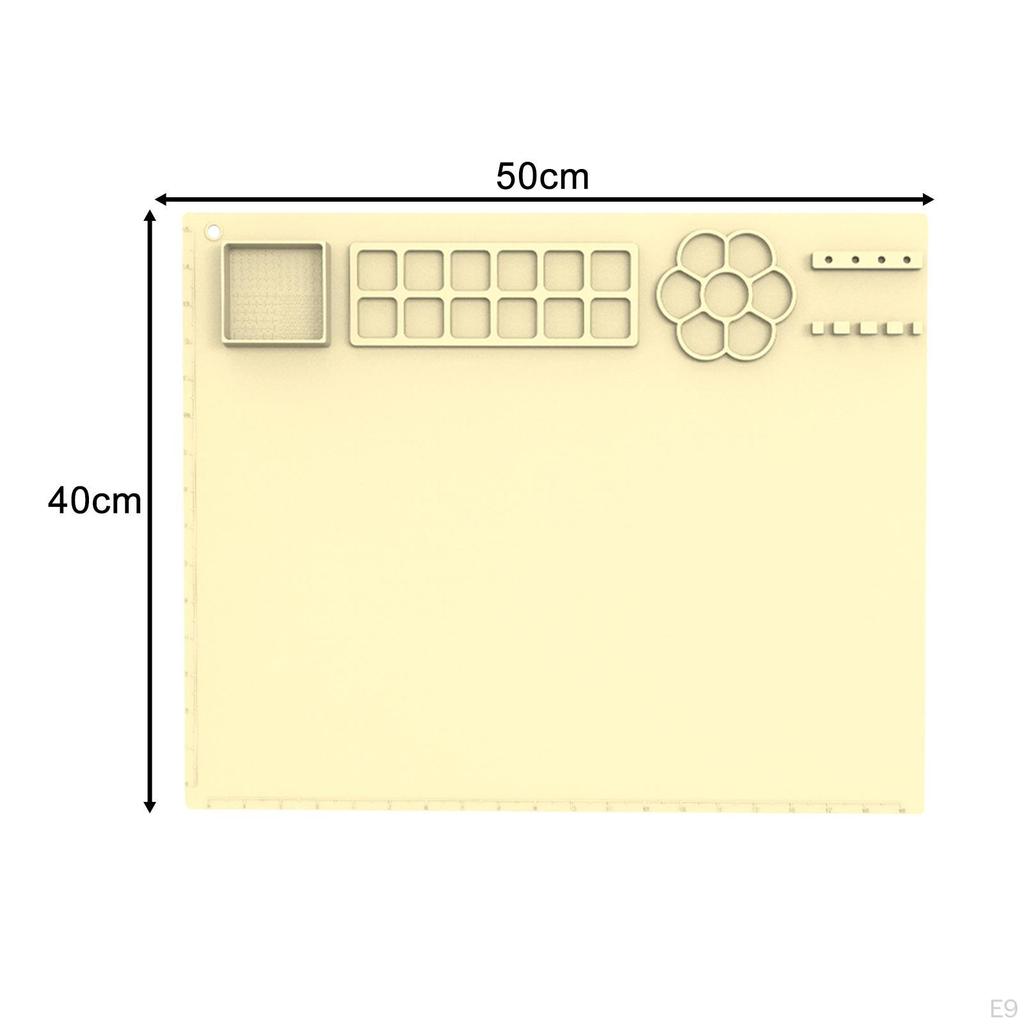 Silikon-Bastelmatte für Kinder, Kunst, wasserdicht, gefaltet, Aufbewahrungsblatt, Basteln