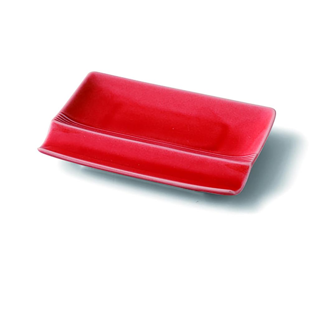 Mino Ware Miyama Gift Four Plates and Plates In a Wooden Red and Perfect for Weddings and Other Made In Product Number Set, Box, "Mizu-hiki" Design,