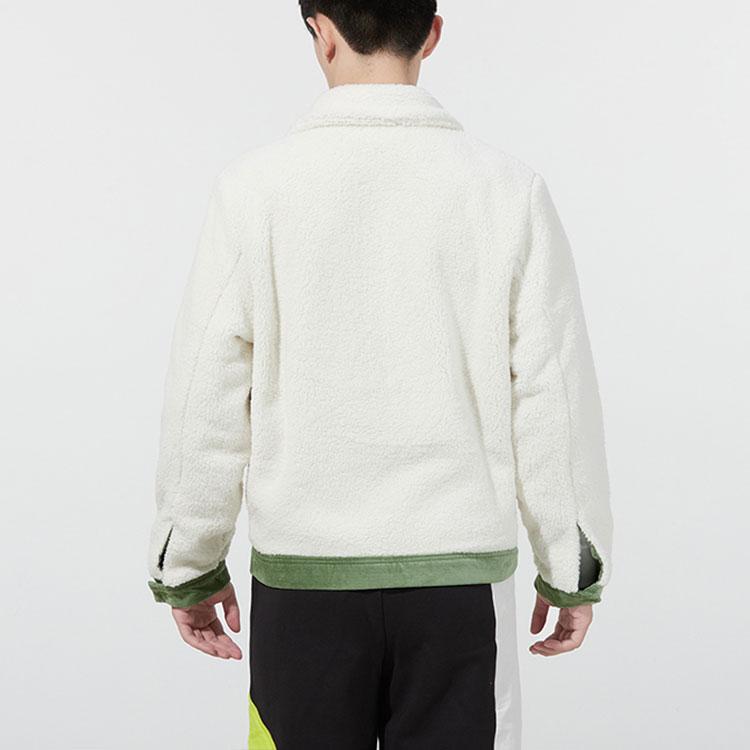 Puma Reversible Fleece And Corduroy Jacket With Embroidered Logo Men Outerwear Green 534751-67