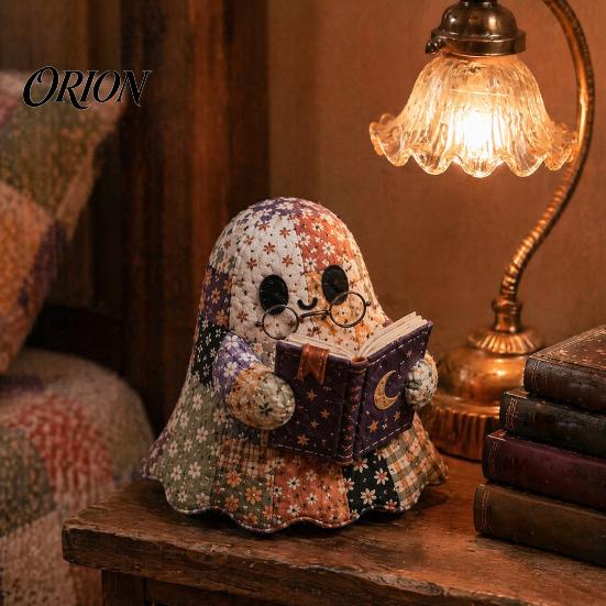 DIY Nähset für Anfänger Halloween Geist Patchwork-Set, Süßes Puppen-Set mit vorgeschnittenen gruseligen Projektstoffen, Herbst-Feiertags-Bastel-Handarbeit