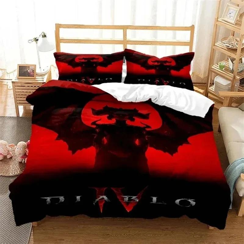 Comforter 3D Print Game Diablo Bedding Set Comforter Bed Set King Queen Twin Size Boys Girls Adult