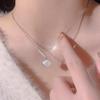 Korean Pearl Necklace: High-End Silver Clavicle Chain with Niche Design, Perfect for Light Luxury and Sweater Pendants.