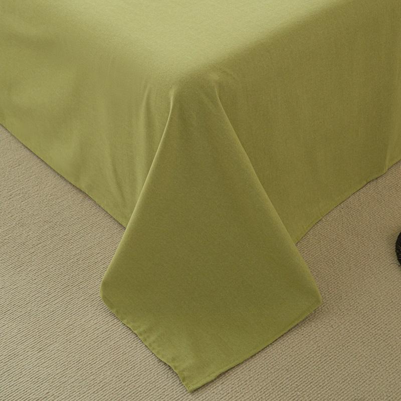 1pcs  Cotton Bed Sheet Solid Color Printed Double Top King Sheets for Girls Boys Kids Single Queen King Size Bed Linen