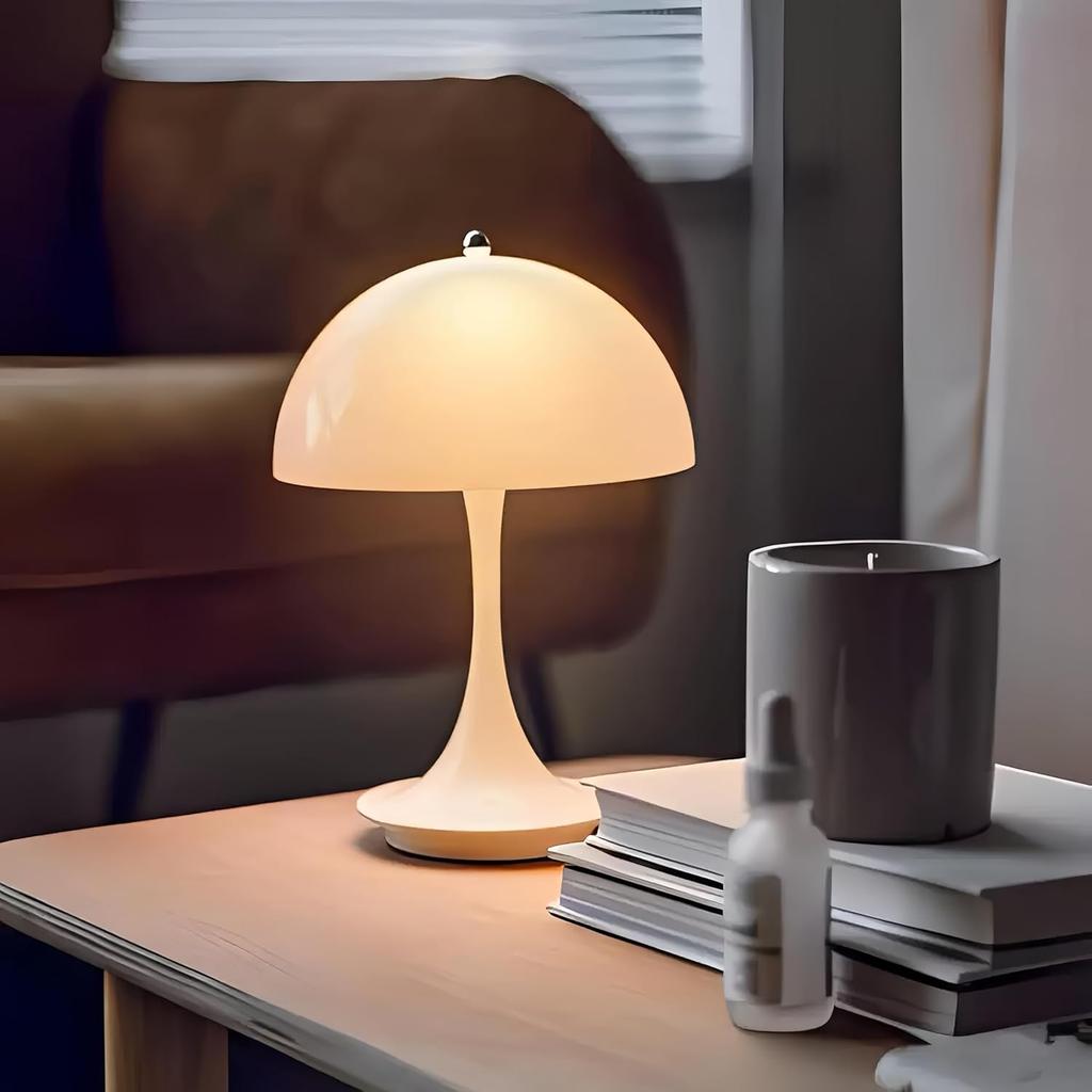 Nordic Rechargeable LED Mushroom Table Lamp Desk Light for Living Room Bedroom Study Lighting Fixtures