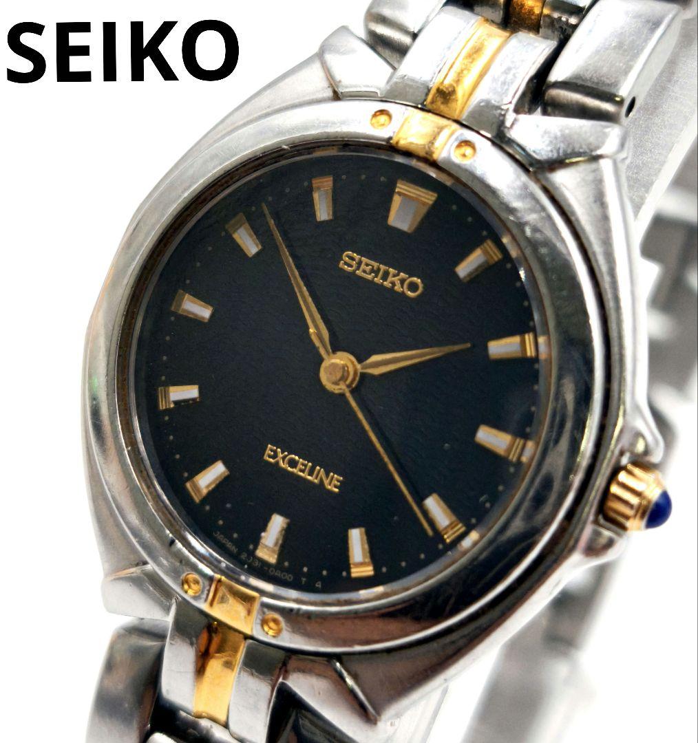 

[Б/У] Рабочие часы Seiko Exceline, комбинированные, на батарейке, оригинальный ремешок