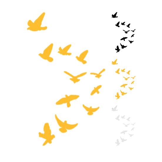 11Pcs/Set Wall Sticker Wide Application Convenient Acrylic Bird Vivid 3D Wall Decorative Sticker for Home