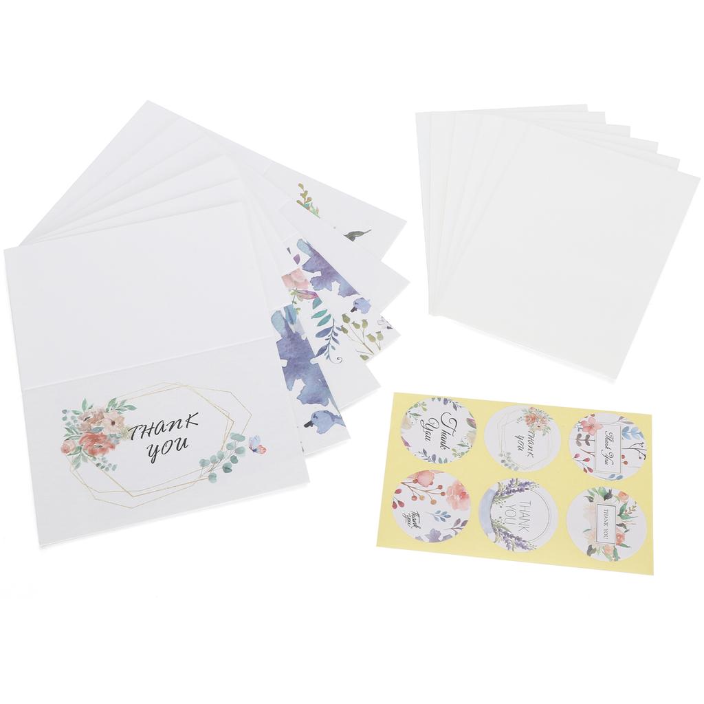 24 st Gratulationskort Tomt Presentpapper för Festivalpresent med Kuvert och KlistermärkeTack