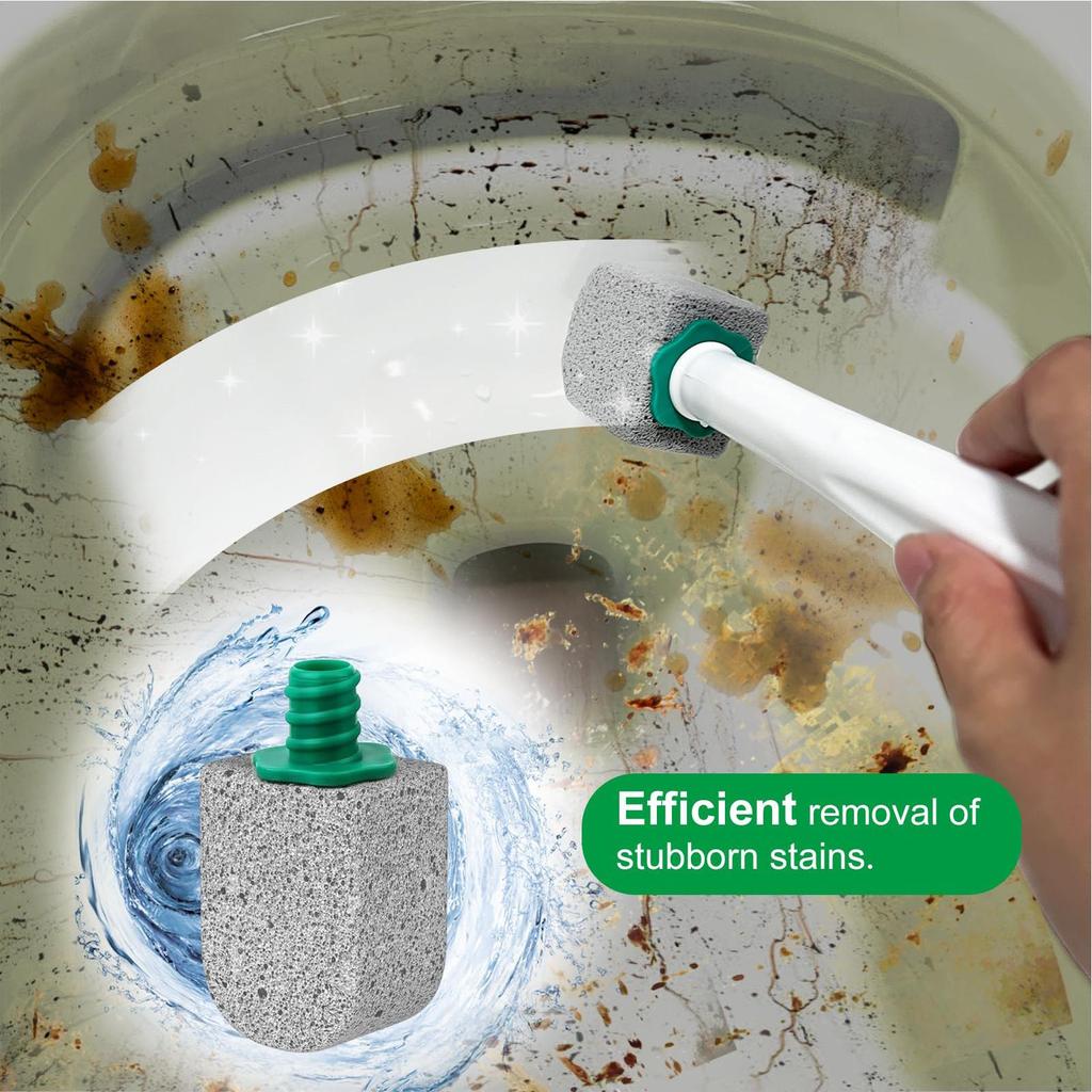 Pumice Stone Toilet Cleaning Wand Toilet Bowl Stain Remover Eraser Toilet Deep Cleaning Accessories Hard Water Stain Remover
